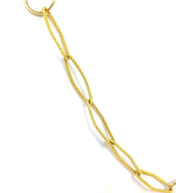 Mid 20th Century Open Link 18k Yellow Gold Long Chain Necklace For Sale In Miami - Image 6 of 8