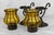 Late 20th Century Vintage Gothic Revival Wrought Iron & Blown Amber Glass Candle Holders - A Pair For Sale - Image 5 of 9