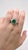 Modern Gia Certified 2.22ct Colombian Emerald Diamond Halo Ring: Solid 14k Gold, 8.5mm, Size 6.75 For Sale - Image 3 of 8