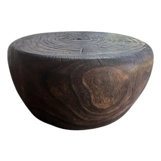 Striking Burnt Suar Wood Coffee Table, Stunning Wood Textures, Modern Organic For Sale