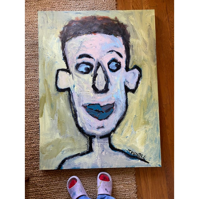 Sarah Trundle Sarah Trundle, Contemporary Abstract Figure Painting, "Friends Like These" For Sale - Image 4 of 7