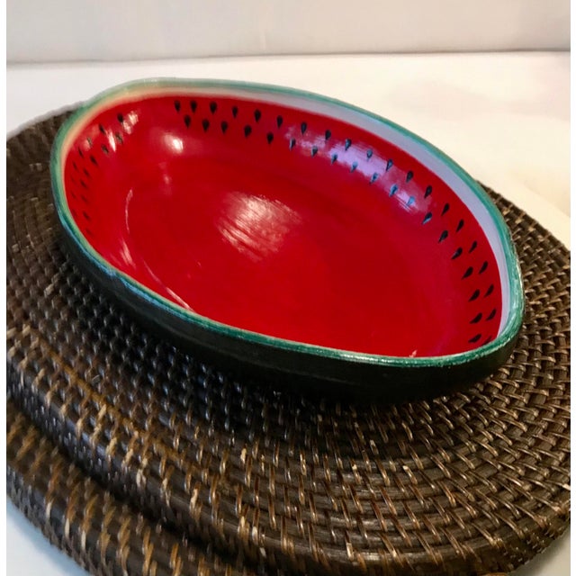 1970's Trompe-l'Oeil Folk Art Watermelon Bowl For Sale - Image 10 of 12