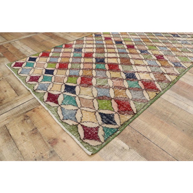 Textile Vintage Turkish Sivas Rug, 03'11 X 06'10 For Sale - Image 7 of 10