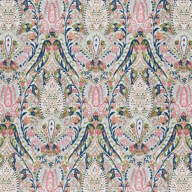Sample - Schumacher Layla Paisley Fabric in Multi For Sale