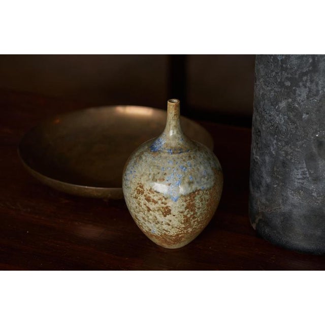 Blue Mid-Century Sculptural Studio Pottery Vase, 1960s For Sale - Image 8 of 9