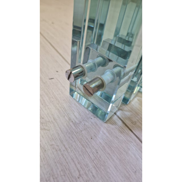 Candlestick in Glass and Chromed Brass with Gallotti and Root from Gallotti & Radice, 1960s For Sale - Image 4 of 12