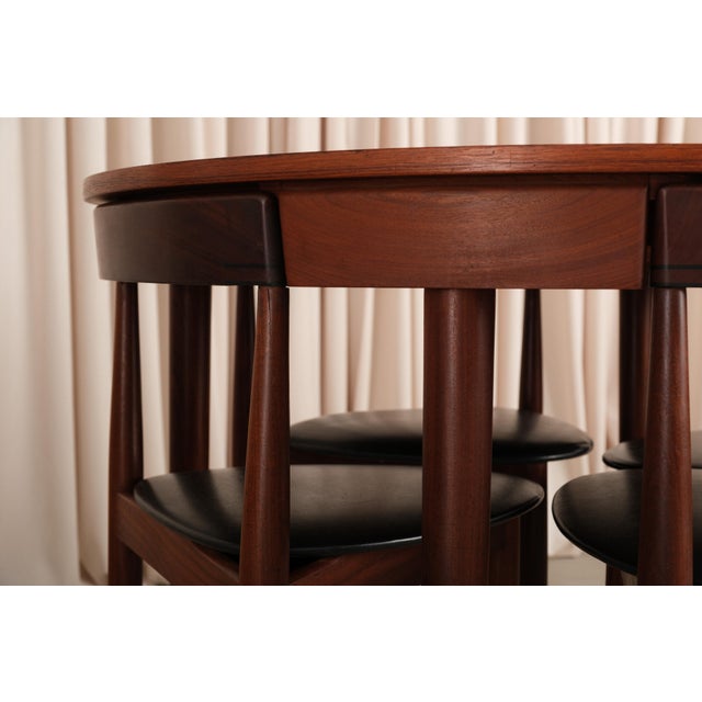 Vintage Hans Olsen Roundette Dining Set for Frem Røjle, Expandable to 6 Seats For Sale - Image 14 of 18