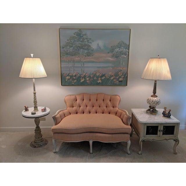 Vintage 1960 S Brass And Antique White Glass Lamp Chairish