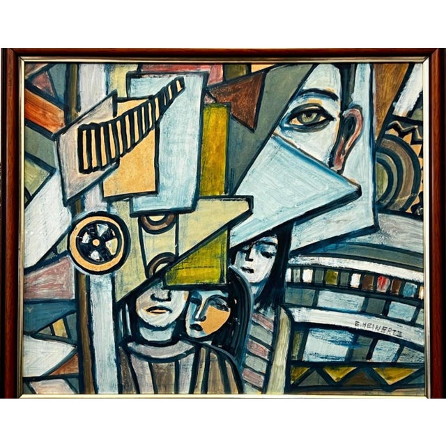 Erik Heinertz, Eric Heinertz, Signed acrylic. from 1967 Dimensions including frame: 42.5 x 50 cm. This piece has an...