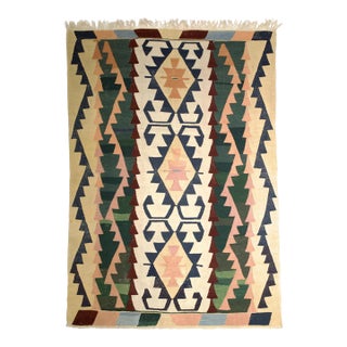 Antique Caucasian Kilim Rug 6’4” X 8’3” For Sale