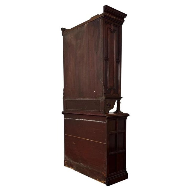 Brown Antique 19th Century Victorian Mahogany Bookcase For Sale - Image 8 of 13