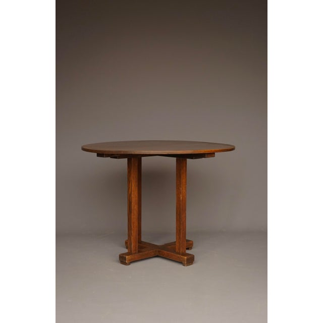 Art Deco Oak Console Table by Frits Spanjaard for Lov, 1920s For Sale - Image 9 of 14