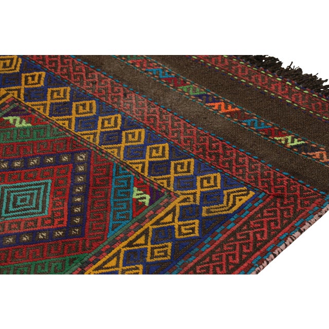 Rug & Kilim’s Contemporary Kilim Runner Rug With Polychromatic Geometric Pattern For Sale In New York - Image 6 of 7