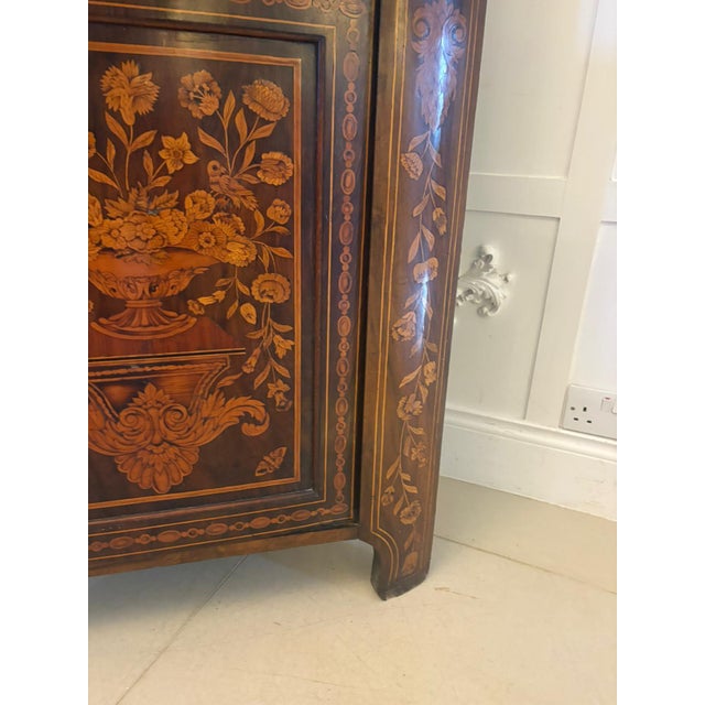 Antique 19th Century Dutch Marquetry Corner Cabinet, 1800s For Sale - Image 4 of 13