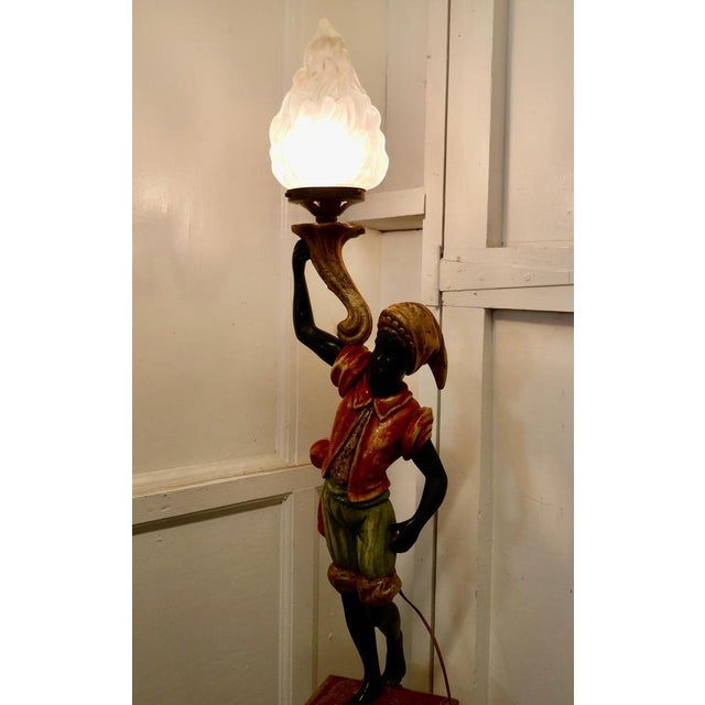 Brown Venetian Figural Floor Lamp, 1900s For Sale - Image 8 of 9