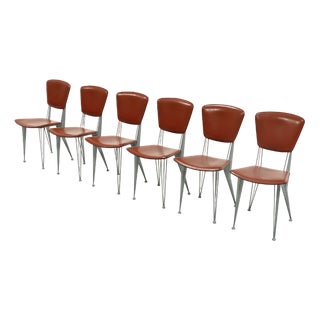 Model T38 Dining Chairs by Studio Archirivolto for Fasem, Italy, 1980s, Set of 6 For Sale