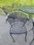 Mid 20th Century Wrought Iron Mid Century Style Table & 6 Chairs For Sale - Image 4 of 5
