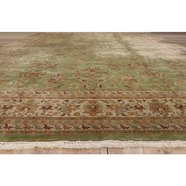 Vintage Indian Agra Rug, 14'08 X 21'00 For Sale - Image 9 of 10