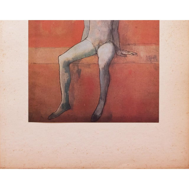 Portraiture 1940s After Pablo Picasso "The Seated Harlequin" Period Swiss Offset Lithograph For Sale - Image 3 of 9