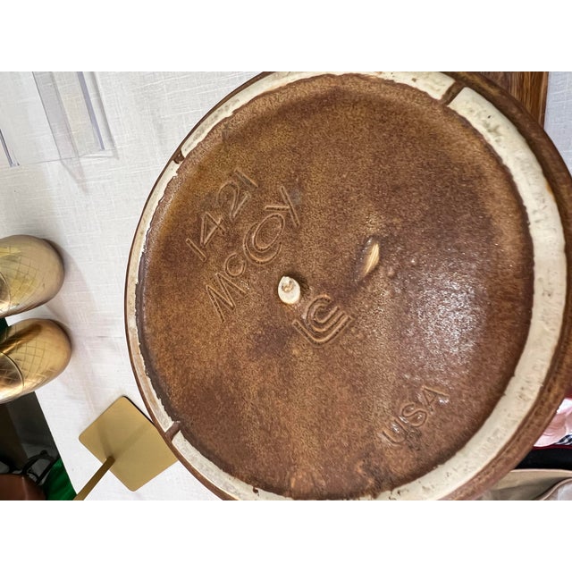 1970s Brown Ceramic Pottery McCoy Catchall For Sale In Atlanta - Image 6 of 6