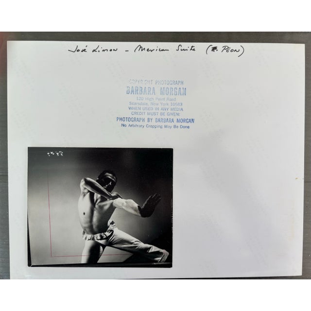 Mid-Century Modern Barbara Morgan Set of Two Silver Gelatin Original Photographs “Jose Limon- Mexican Suite (Peon)” 1944 With Provenance For Sale - Image 3 of 12