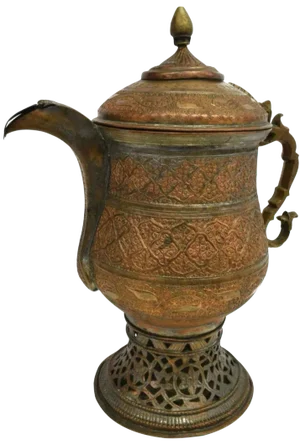 19th Century Kashmiri Copper Samovar Kettle