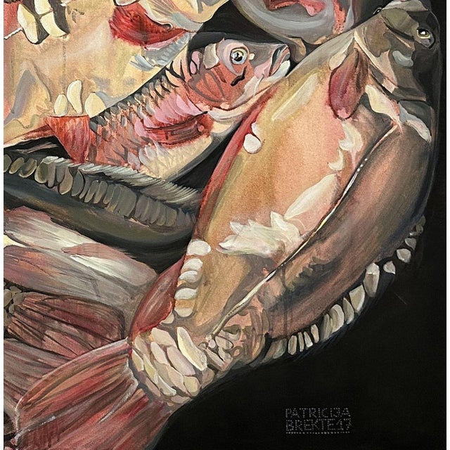 Author: Patricija Brekte, Carps, acrylic on canvas, size: 80 x 100 cm, year of 2017