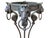 1960s Pair of Neoclassical Lion-Head Plant Stands With Faux-Marble Base For Sale In New York - Image 6 of 17
