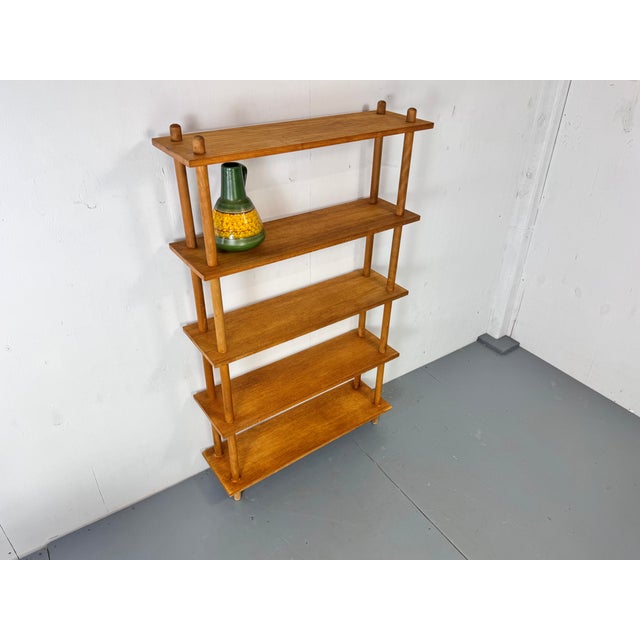 Brown Mid-Century Modernist Shelving Unit, 1950s For Sale - Image 8 of 10
