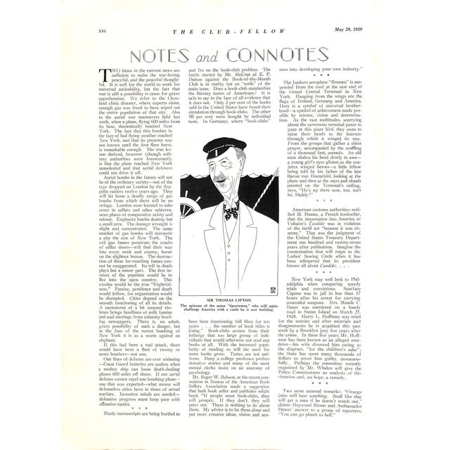 The Club-Fellow May 29, 1929 For Sale - Image 11 of 11