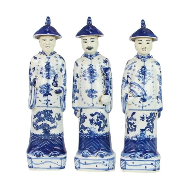 Chinese Smiling Emperors, Set of 3 For Sale - Image 3 of 3