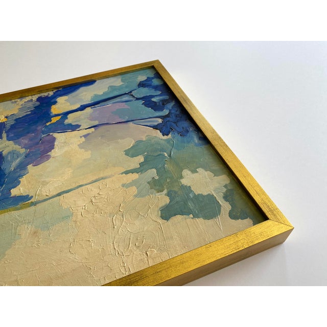 Glenn Radtke Vintage Fauvist " California Landscape " Framed Original Mid Century Modernist Impasto Oil Painting For Sale - Image 13 of 18