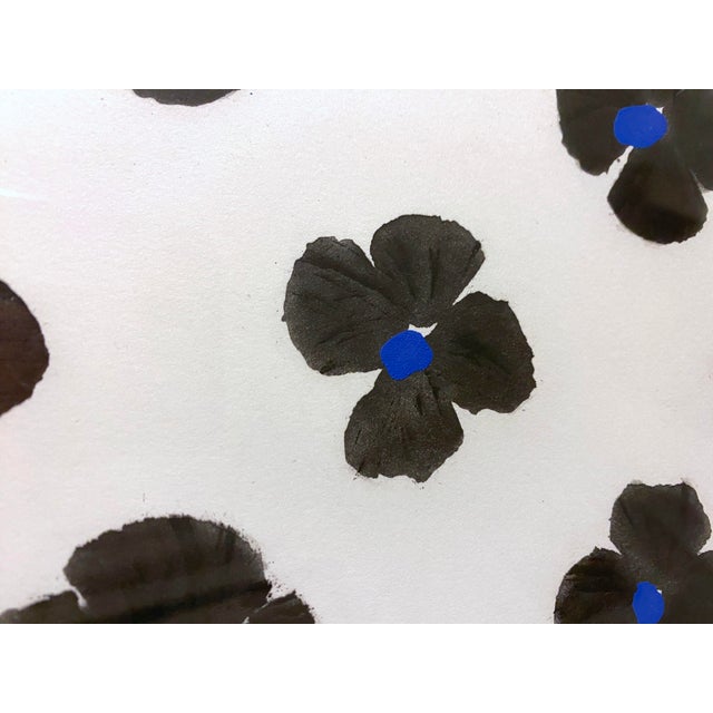 Donald Sultan Donald Sultan Etching Print "Black and Blues" Floral Signed Contemporary Pop Art For Sale - Image 4 of 8