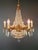 Antique Oval Crystal Chandelier Louis XVI Revival Empire Style Brass 12 Lights For Sale - Image 9 of 13
