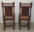 Mid 20th Century Pair Jacobean Style Carved Oak and Caned Seat Side Chairs For Sale - Image 13 of 14