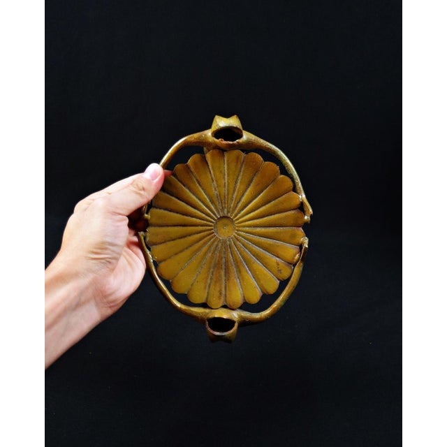 Art Deco Style Brass Frog and Lily Pad Tray, 1980s For Sale - Image 12 of 13