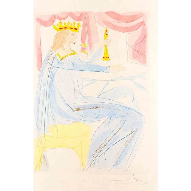 Etching and drypoint, with pochoir and gold overlay on japan paper. from the Series "Our Historical Heritage". Bland Stamp...