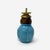 Late 19th Century Antique Eapg Light Blue Milk Glass Miniature Oil Lamp Brass Burner For Sale - Image 5 of 7