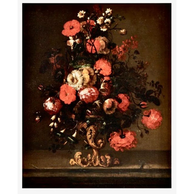 This is a classic Italian late 17th century floral still life. Although the painting is not signed, it has all of the...
