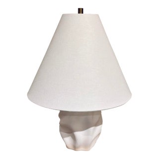 Organic Modern White Glaze Bora Table Lamp For Sale