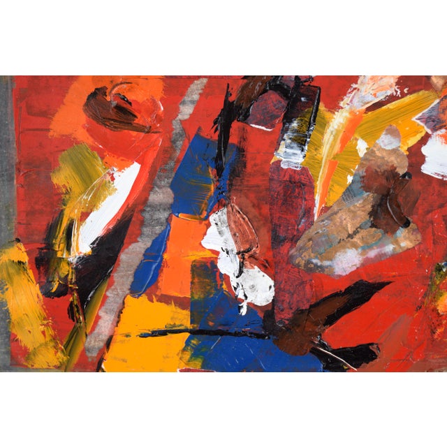 Abstract Expressionist Collage in Acrylic on Paper by Ricardo De Silva For Sale In Monterey, CA - Image 6 of 6