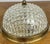 Vintage French Brass Ceiling Lamp in Glass For Sale - Image 16 of 16