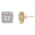 Contemporary 10K Yellow, White, and Rose Gold Plated Sterling Silver Diamond Accent Earrings (I-J Clarity, I3 Color) For Sale - Image 3 of 6