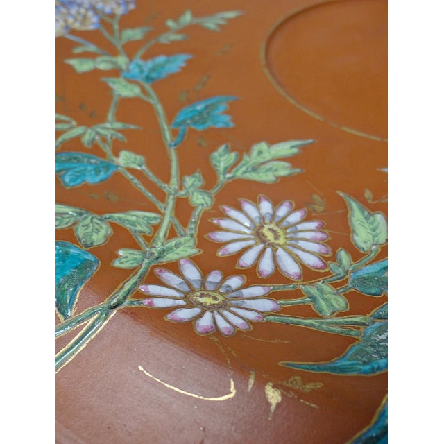 Large Antique Japanese Clay Dish, 1890s For Sale - Image 12 of 16