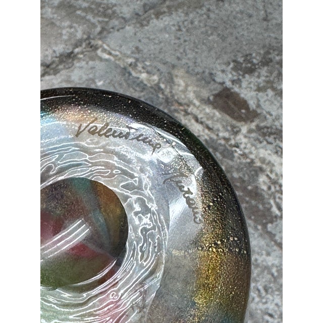 Adriano Dalla Valentina (1945-2019) Murano Glass Striped Vase For Sale - Image 12 of 12