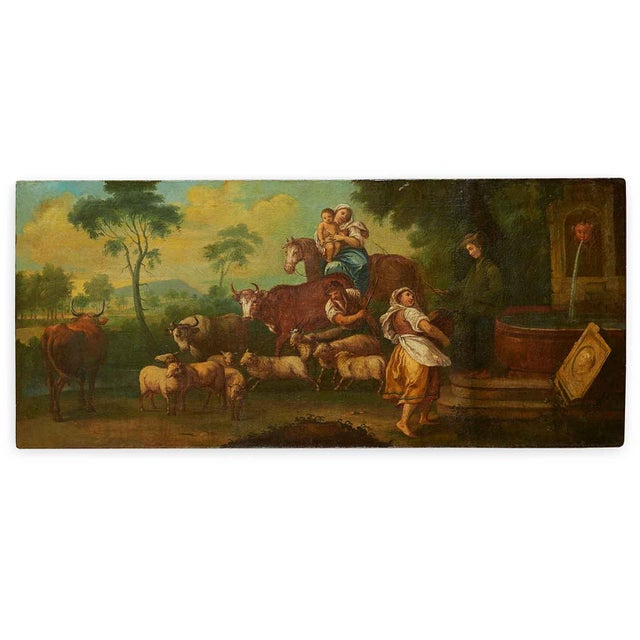 Hungarian School Bucolic Scene, 1800s, Oil on Canvas For Sale - Image 7 of 7