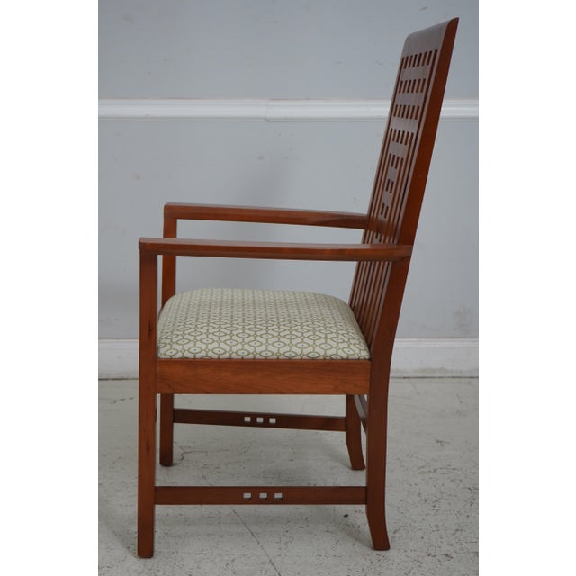 Arts & Crafts Set of 8 Stickley 21st Century Collection Cherry Dining Chairs For Sale - Image 3 of 12
