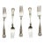 Set of Five Sterling Silver Dinner Forks by Gorham For Sale