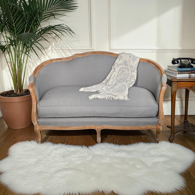 Wood Ballard Designs Louis XV Style French Rococo Settee Loveseat 59" For Sale - Image 7 of 15