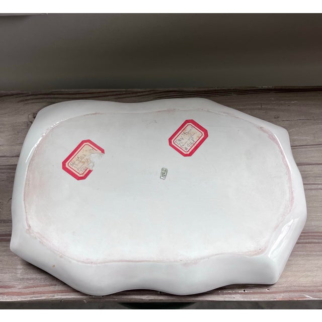 Antique Tressemanes & Vogt Hand-Painted Botanical Porcelain Jewelry Tray, Limoges, France C. Early 1900s For Sale - Image 9 of 12